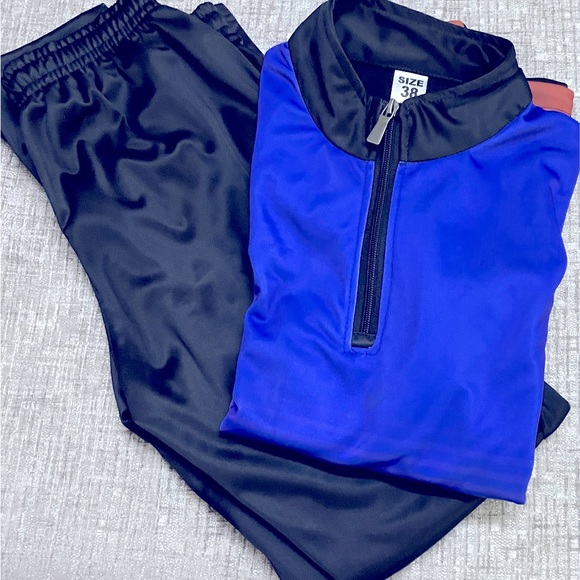 Vibrant unisex black colour track suit in breathable polyester fabric size 38 - Picture 4 of 6